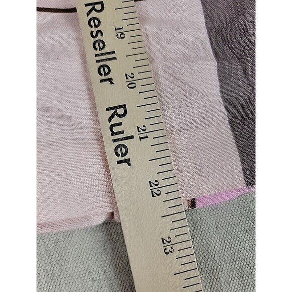 Anne Taylor Skirt 6 Petite Pencil Knee Pink Zip Preppy Office Linen Blend Modern - Picture 7 of 16